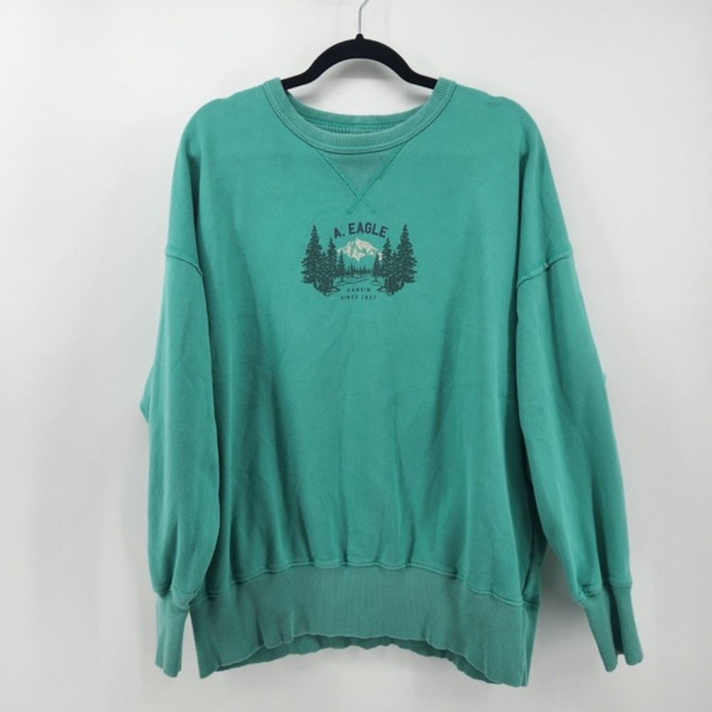 American Eagle Outfitters Crewneck Sweatshirt Graphic Pullover Top